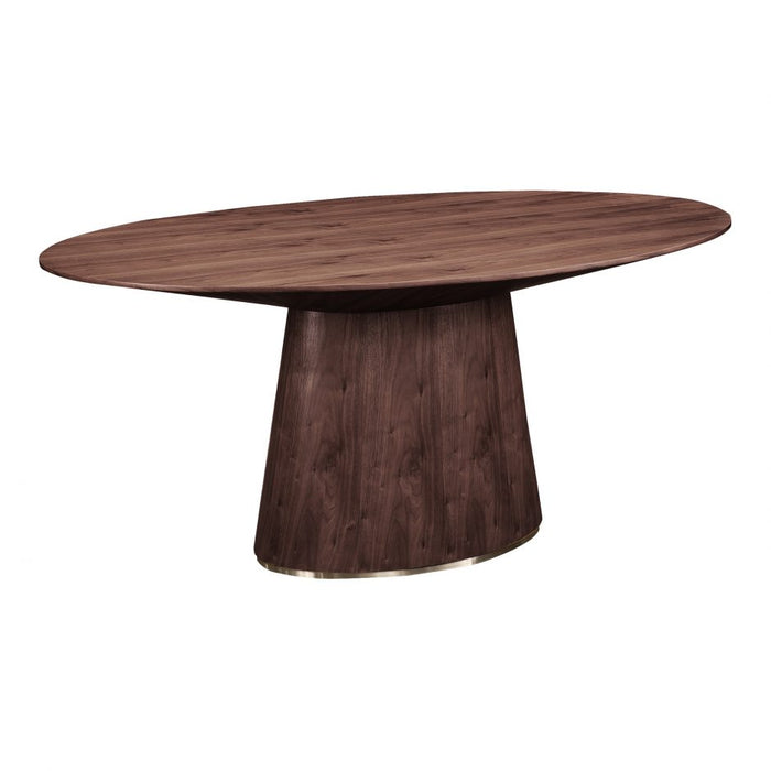 Olivia Oval Dining Table in Walnut