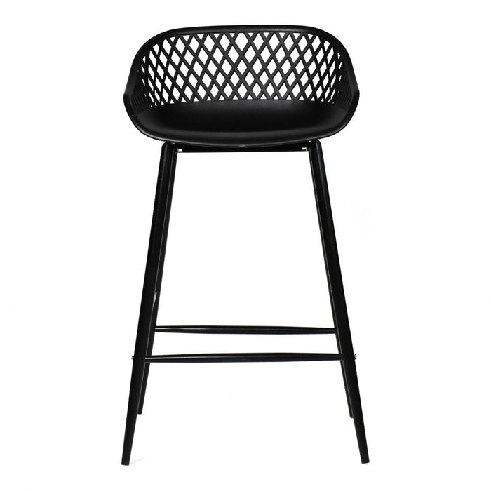 Niels Outdoor Counter Stool Black x 2