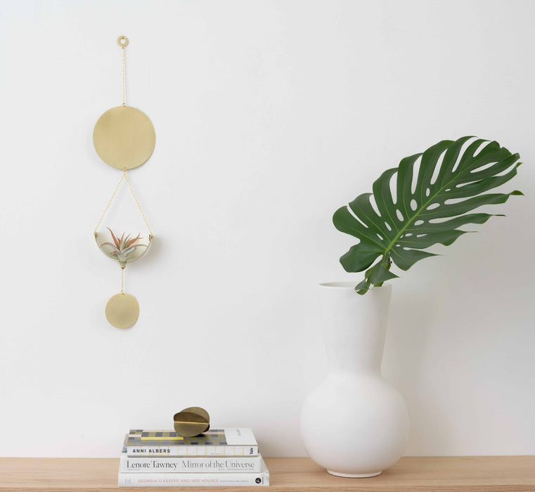 Airplant Wall Hanging -Brass