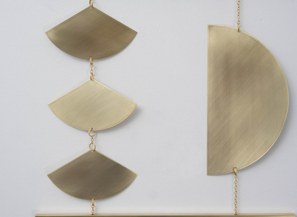 Quadrant Wall Hanging in Brass