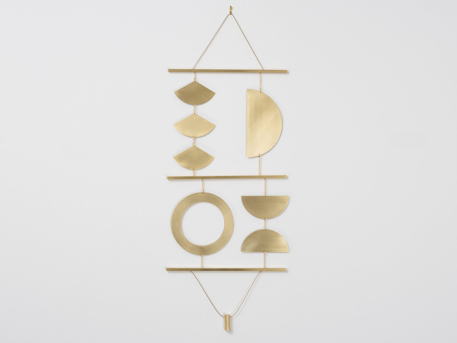 Quadrant Wall Hanging in Brass